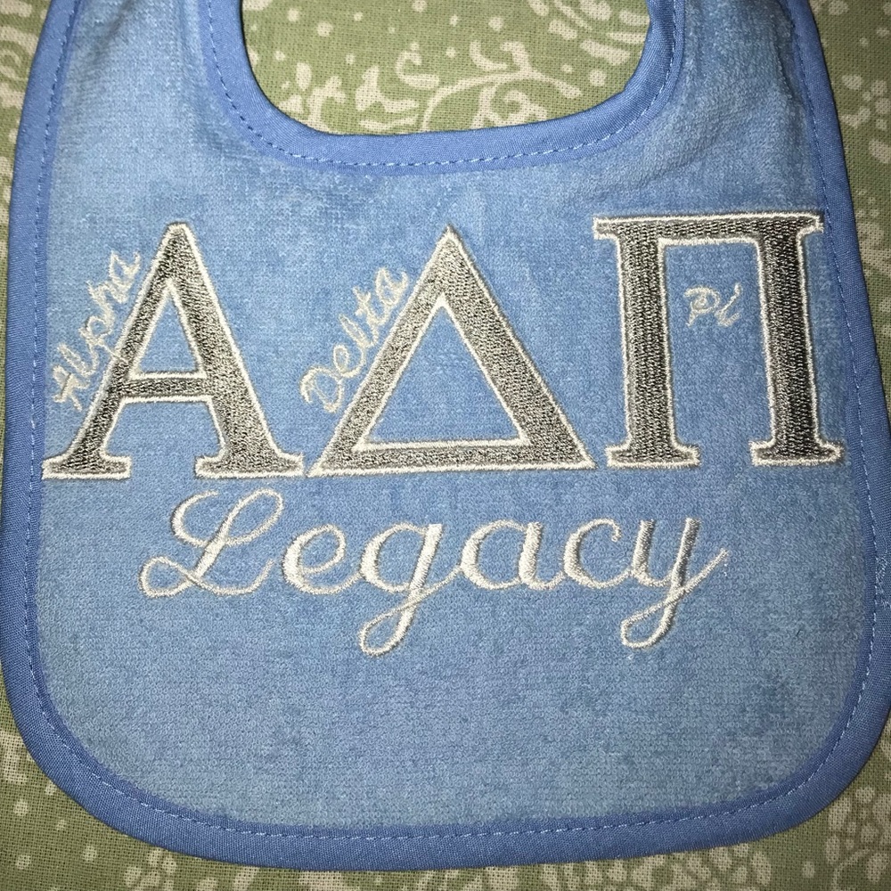 Custom Embroidered Bib sorority, fraternity, ANY